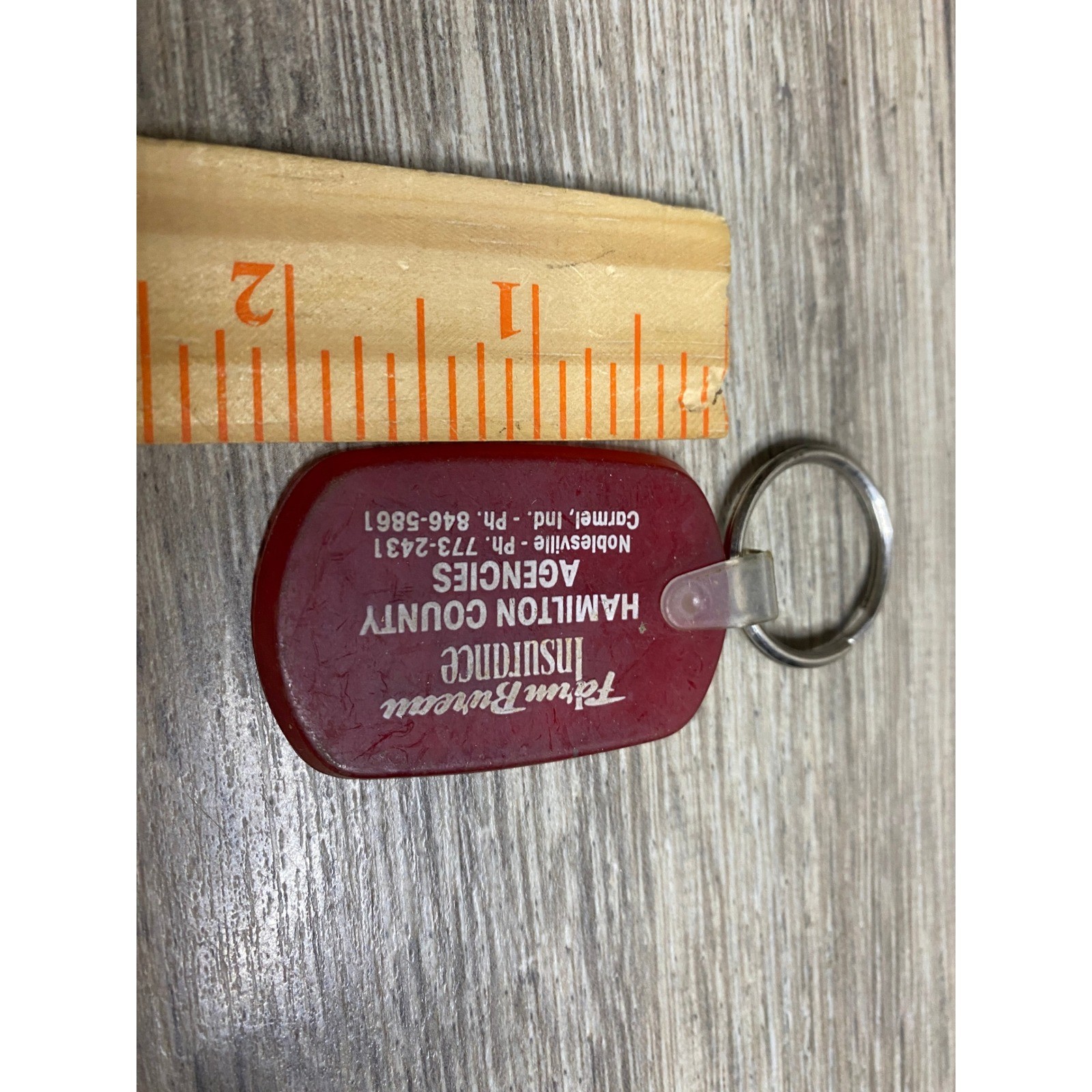Farm Bureau Insurance Keychain Unisex OS Red Good Vintage Indiana Advertising