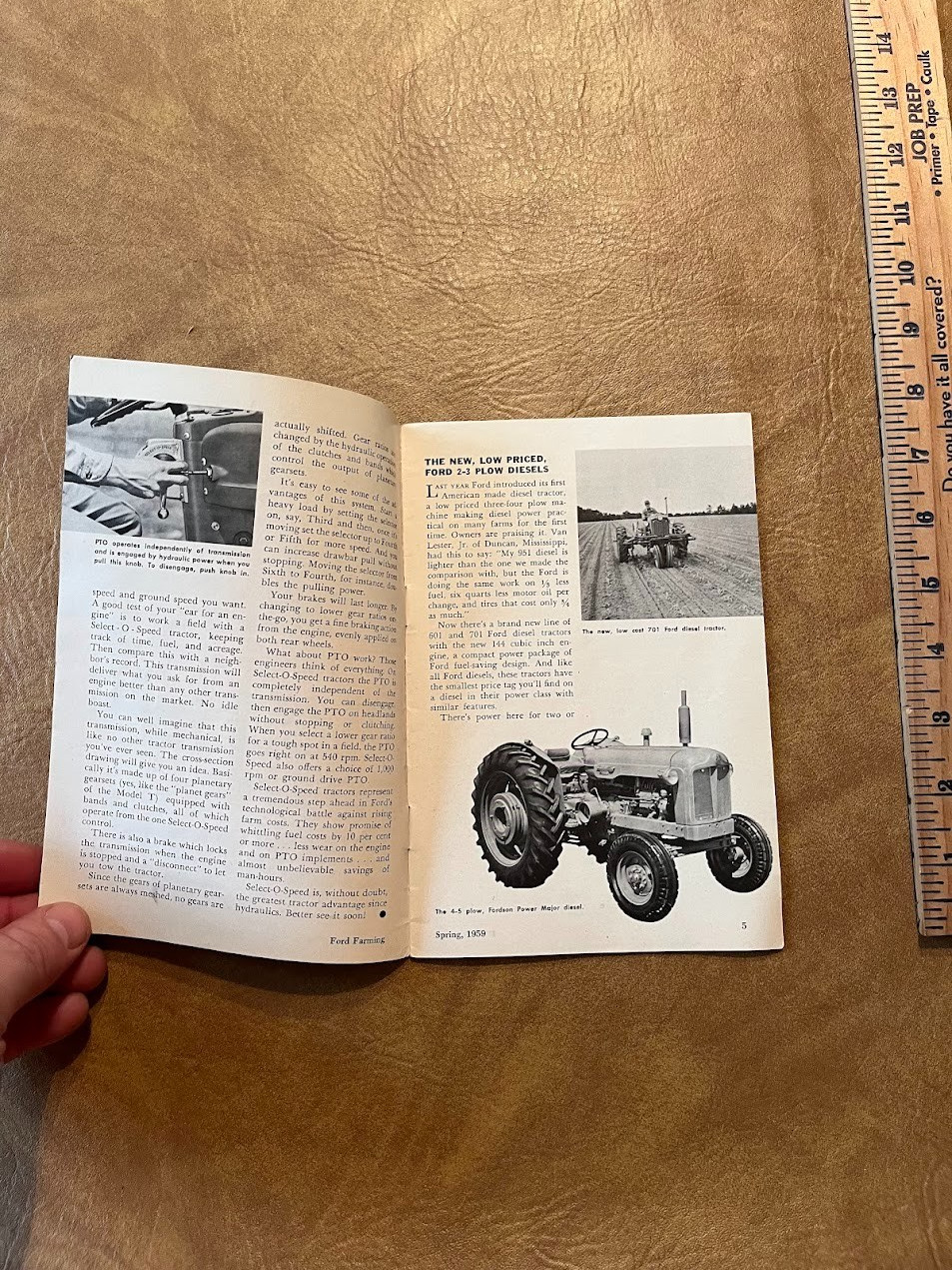 Spring 1959 Ford Farming Advertising Magazine Hampton Iowa Offset Tractor