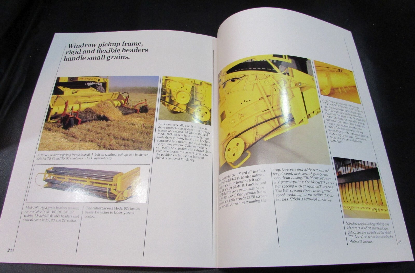 New 1988 Ford New Holland Versatile Twin Rotor Combine Windrow TR 86-96 Booklet