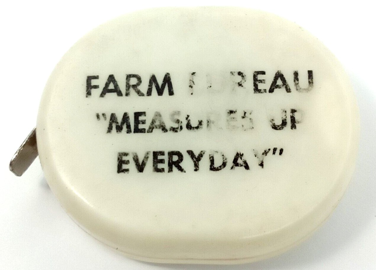 Vintage 1950s Advertising Tape Measure Farm Bureau Measures Up Everyday