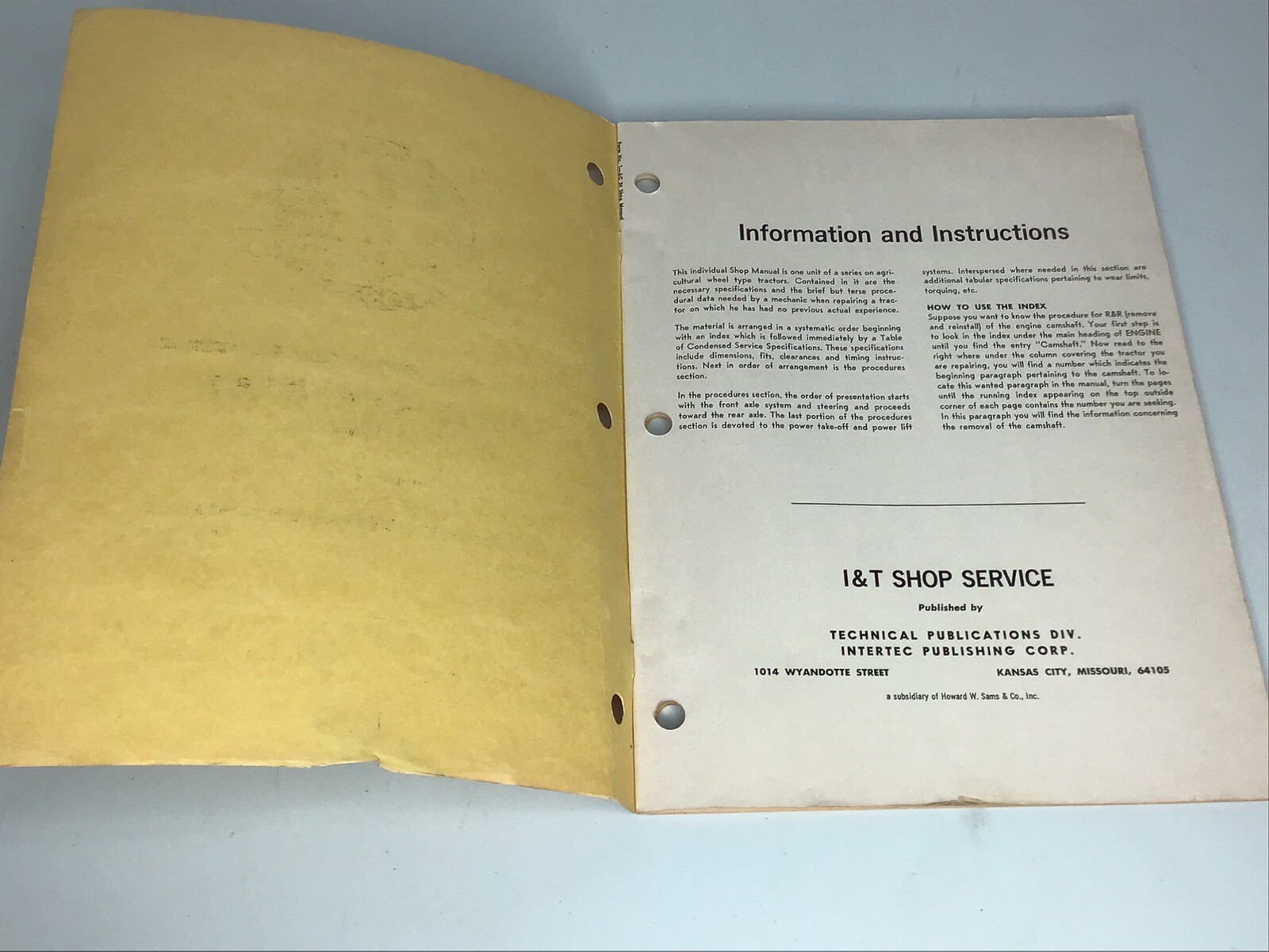 I & T Shop Service Allis-Chalmers Tractor Shop Manual 170 Series Manual #AC-24