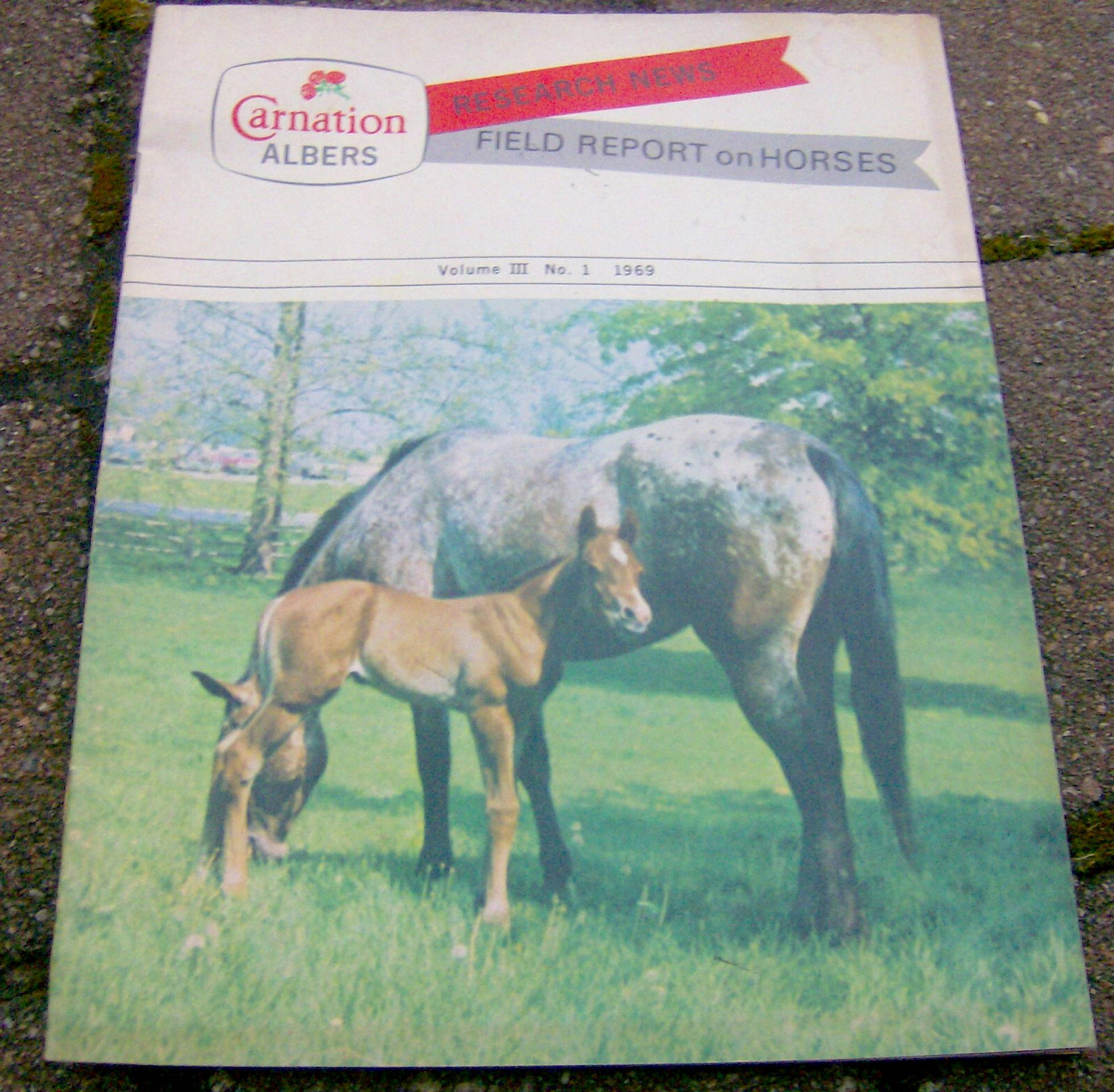 vintage 1969 CARNATION ALBERS Horse food/etc catalog veterinary equestrian farm