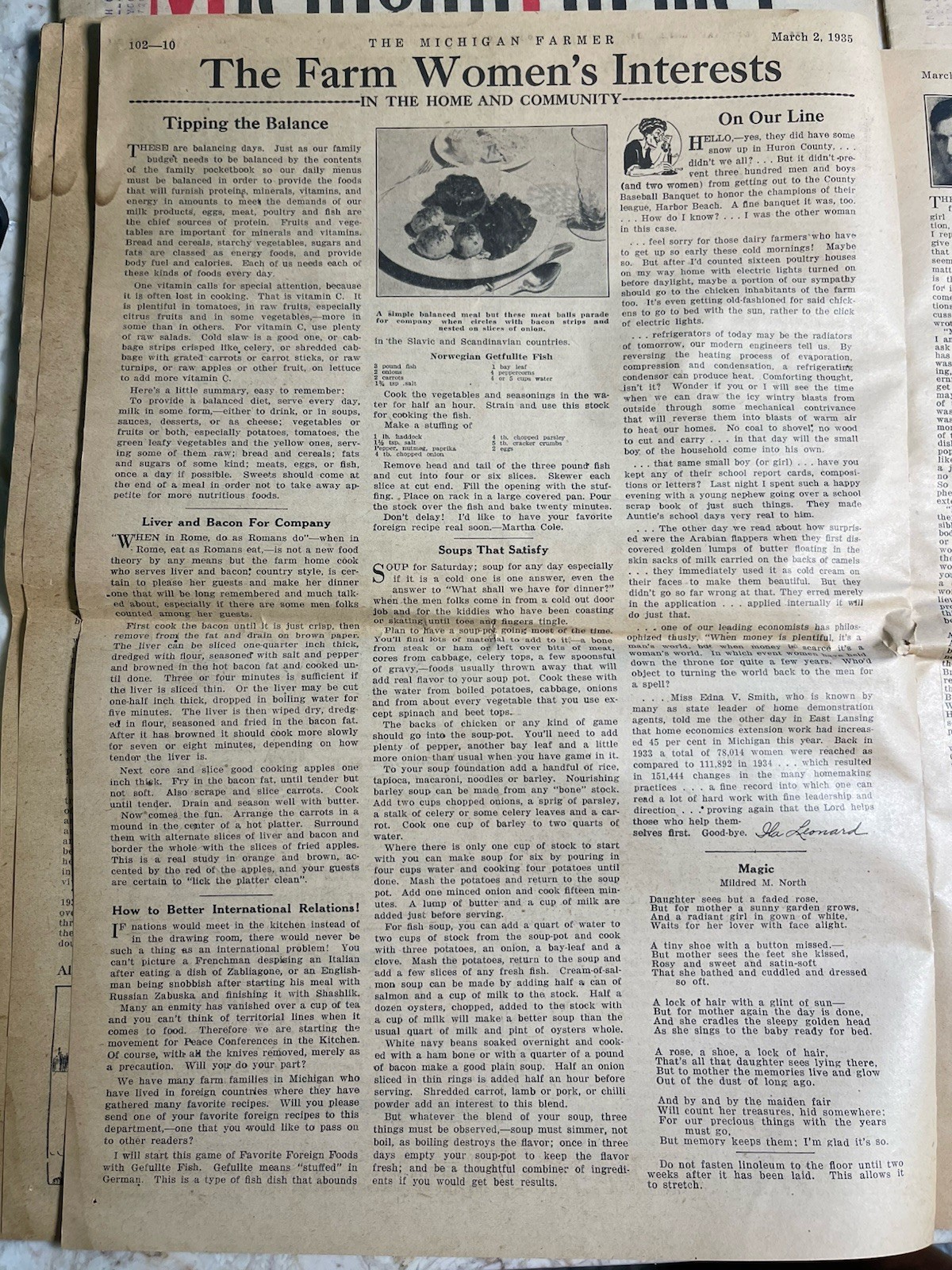 3 Vintage 1935 Michigan Farmer Papers Detroit Livestock Planting Recipes Fruit