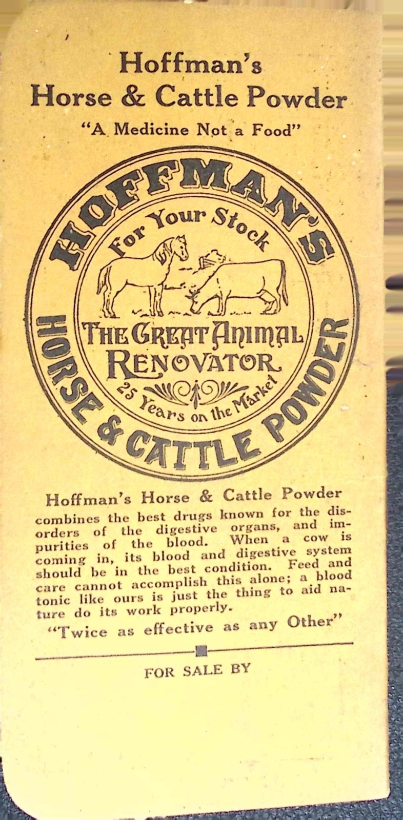 Vintage Hoffman Poultry Powder Advertising Notebook Allentown PA Farm Ad