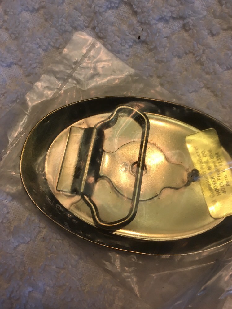 NEW UNOPENED « US NAVY » Airplane Jet COLLECTOR BELT BUCKLE~Blue~HOOVER&rsquo;S MFG. CO