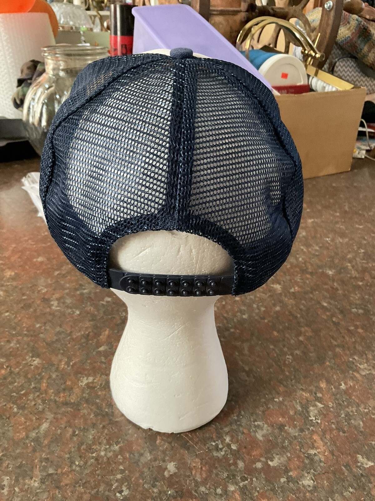 Vintage Smiths Sales Service Deutz Tractor Farmer Hat Cap Mesh Arlington Oh Blue