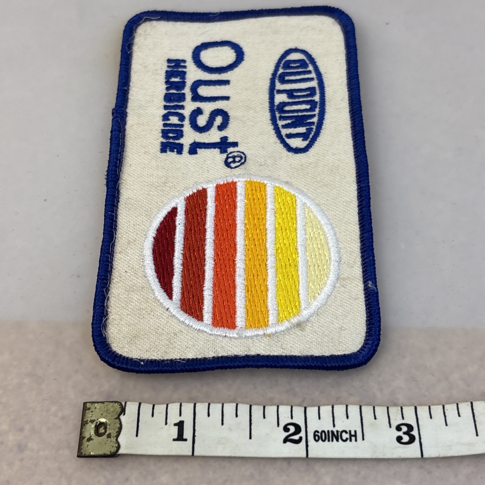Dupont Oust Herbicide Vintage Embroidered Uniform Patch Sunset Logo