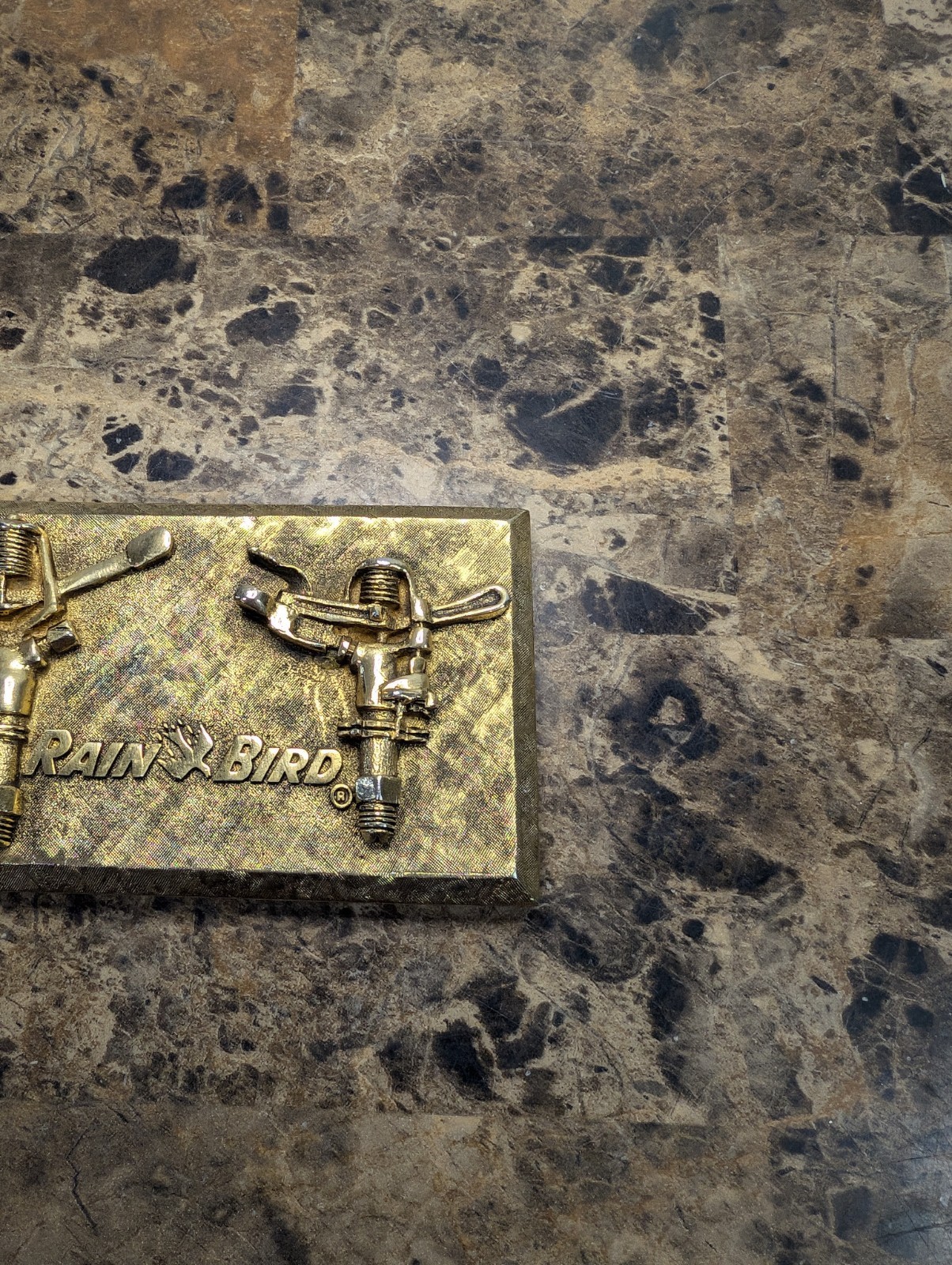 Vintage Metal Advertising Sign Plaque Rain Bird Sprinklers Agriculture Sign