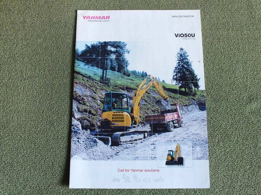 YANMAR ViO50U Compact Hydraulic Excavator Brochure Prospekt 2013
