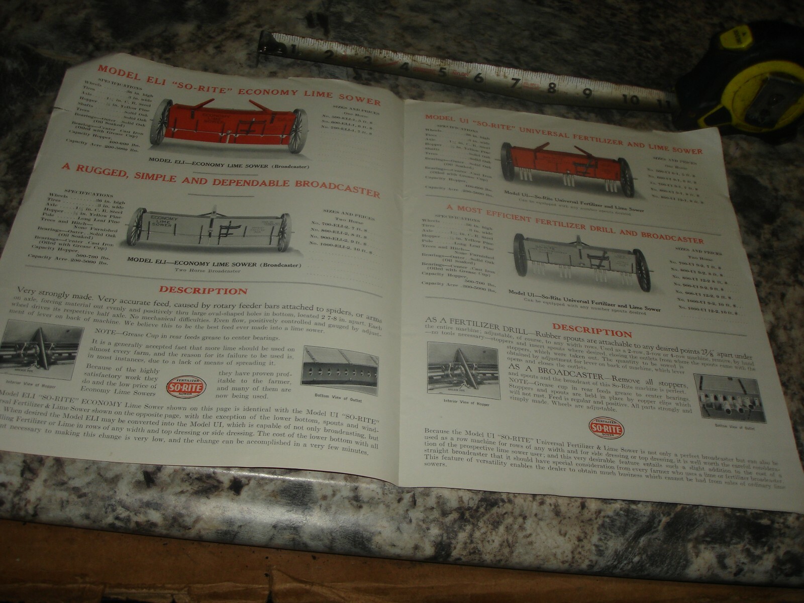 Vintage A.B. Farquhar co fertilizer lime sowers ad brochure Old antique