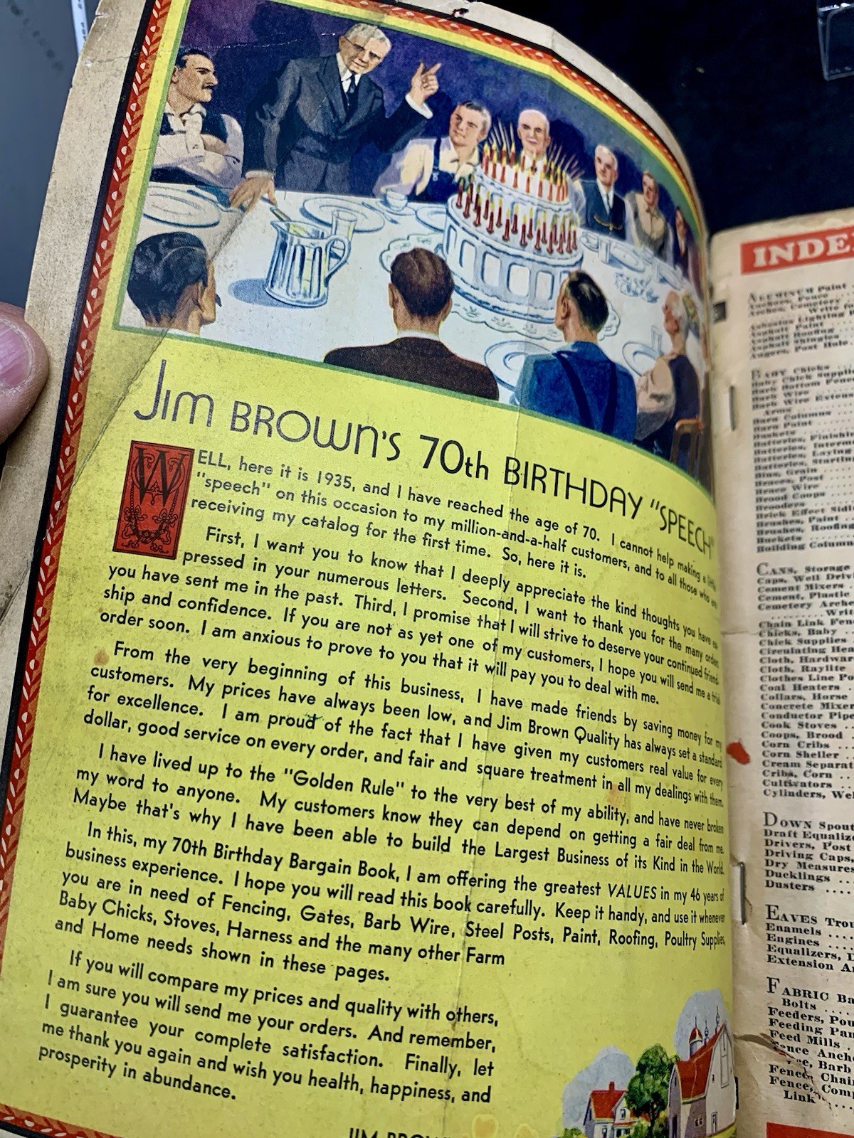 JIM BROWN&rsquo;S 1935 BARGAIN BOOK – THE BROWN FENCE & WIRE CO.- Catalog