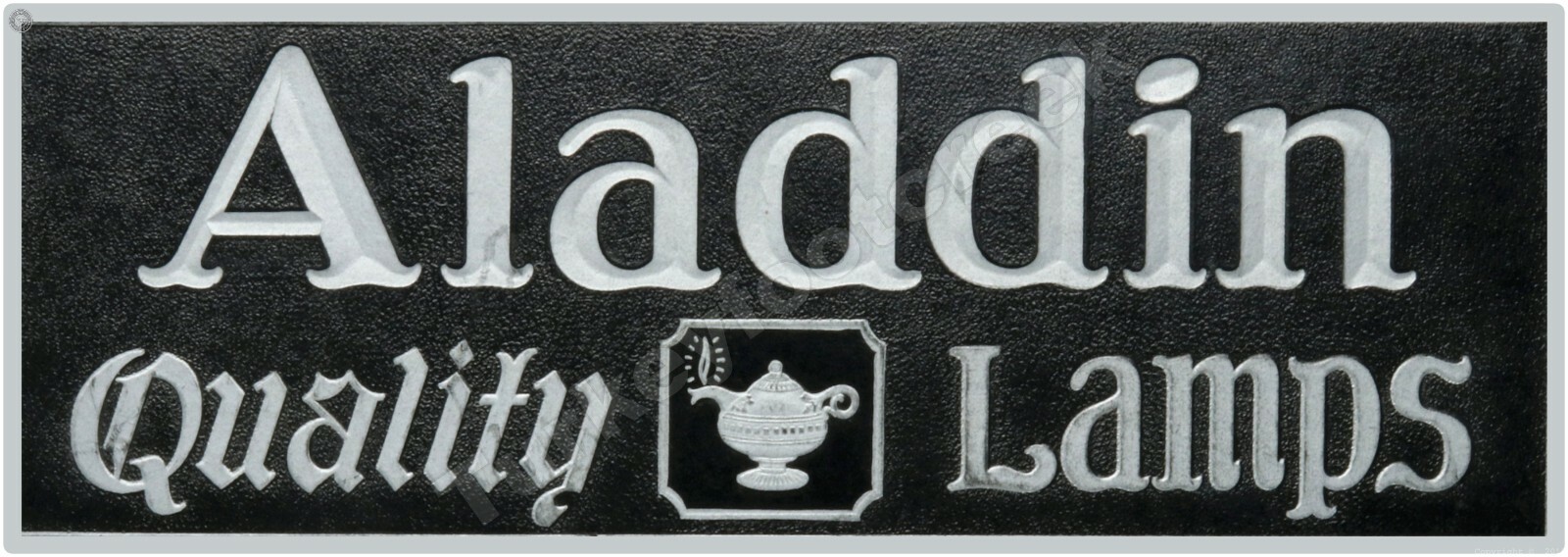 Aladdin Quality Lamps 6&Prime; x 18&Prime; Metal Sign