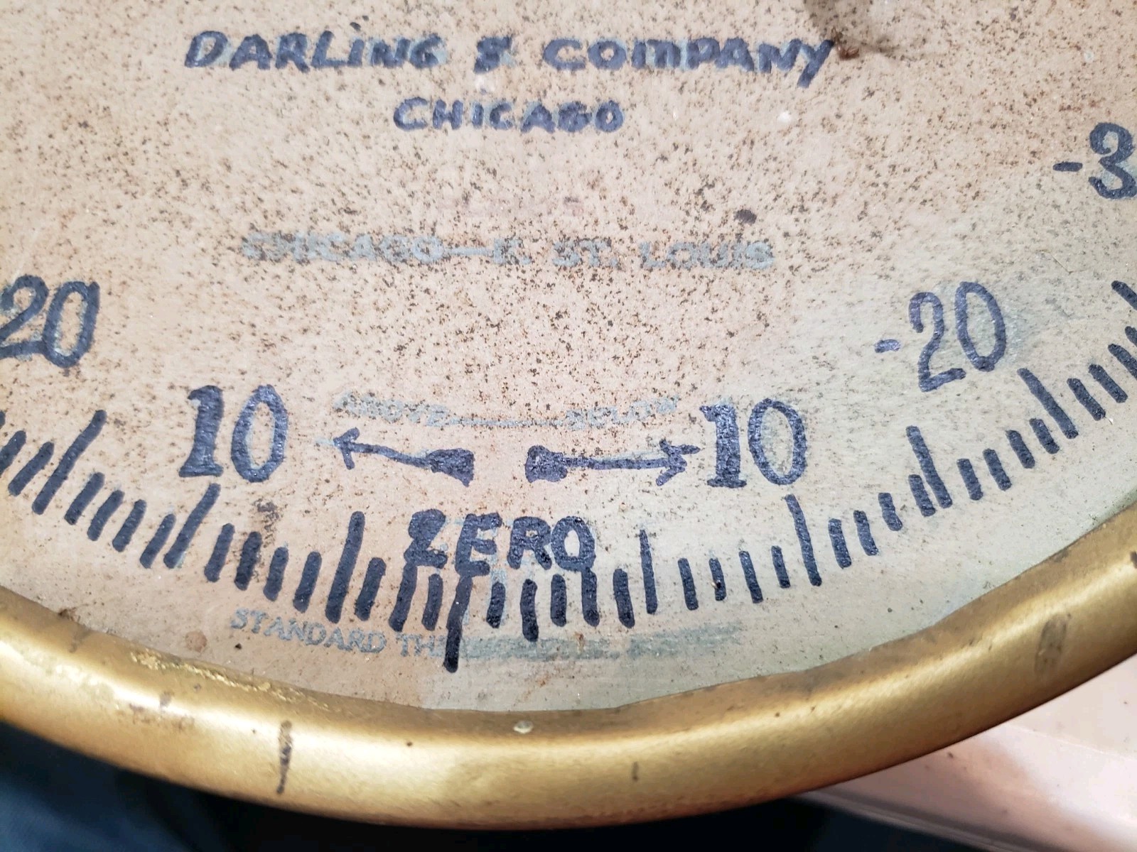 1920&rsquo;s Darling&rsquo;s Animal Base Fertilizers 9&Prime; Metal Advertising Thermometer Sign