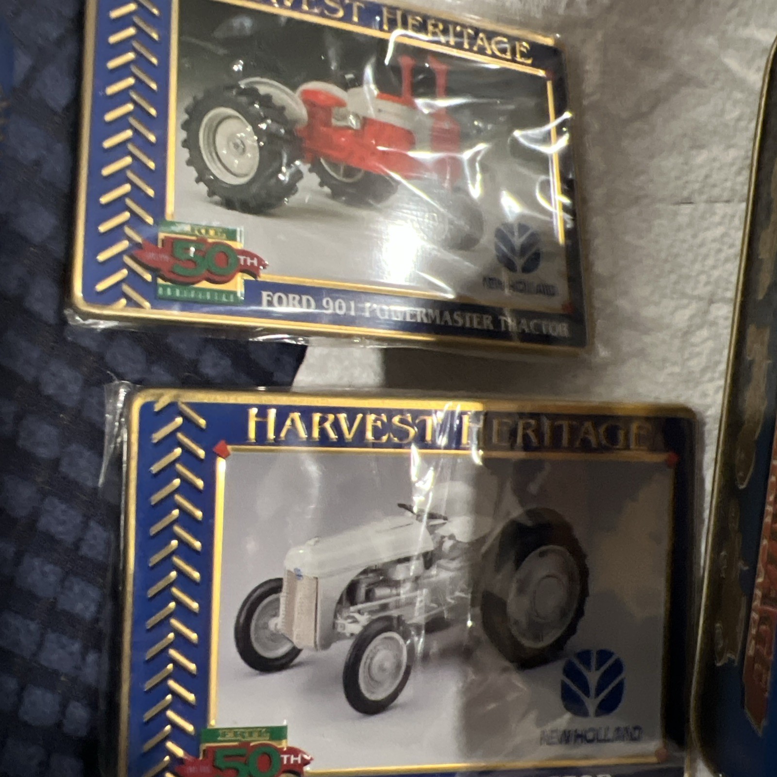 1995, ERTL 50th Ann., Harvest Heritage 6 Collector Cards In **UNOPENED** Tin