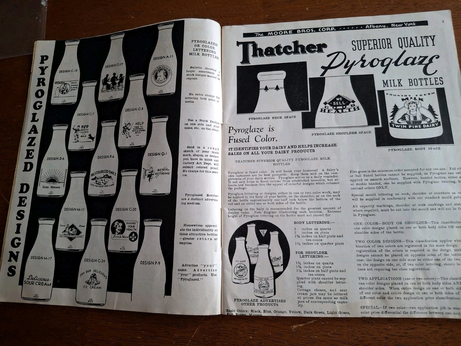 1941 Buyers Guide for the Milk Distributor Moore Bros Corp Albany NY
