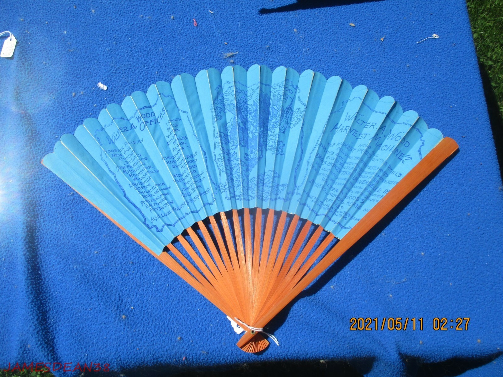 VTG Walter A. Wood Mowing & Reaping Machine Co. ADVERTISING HAND FAN HARVESTING