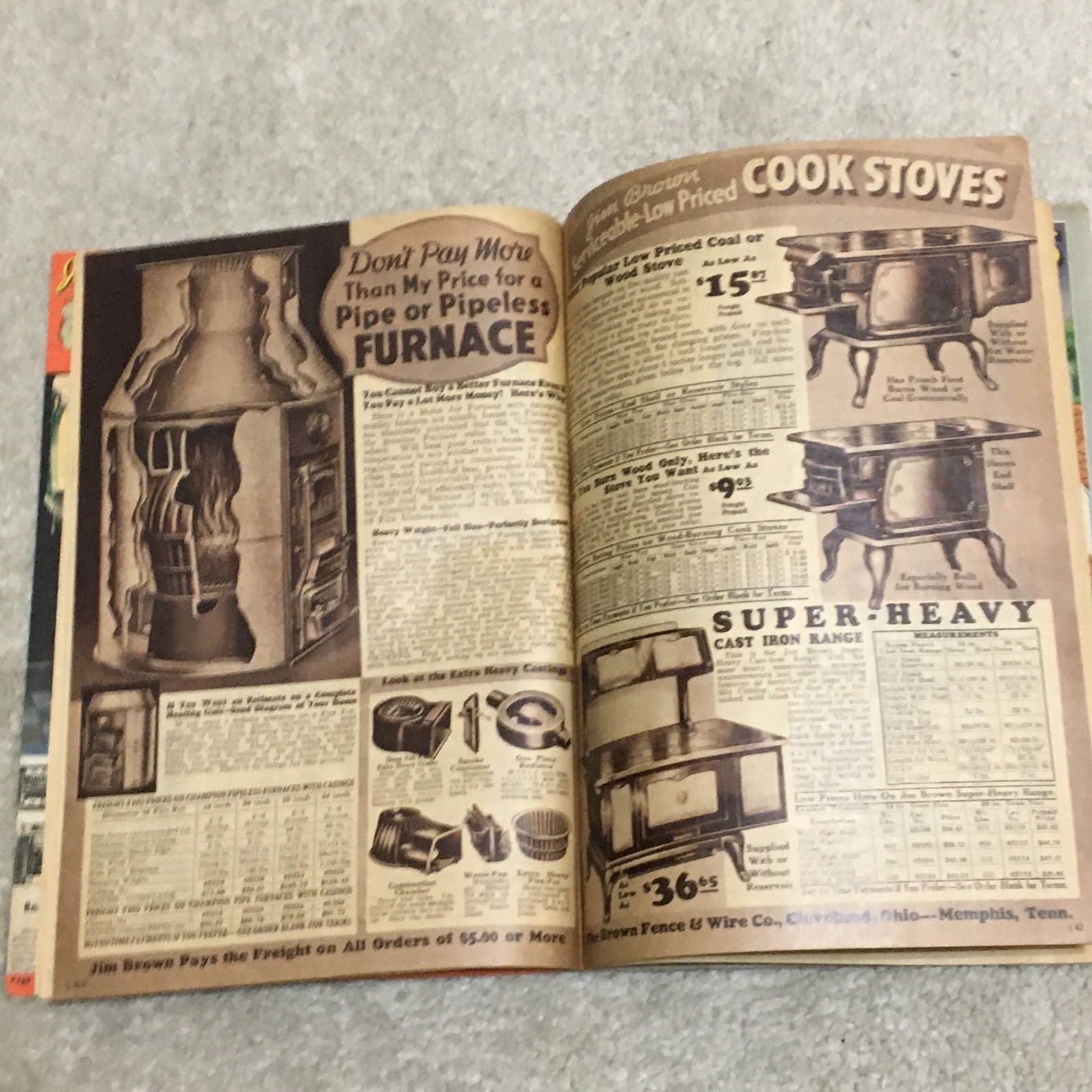 Vntg 1935 Jim Brown&rsquo;s Bargain Book Catalog, Tools Fence Heater Range Paint Roof