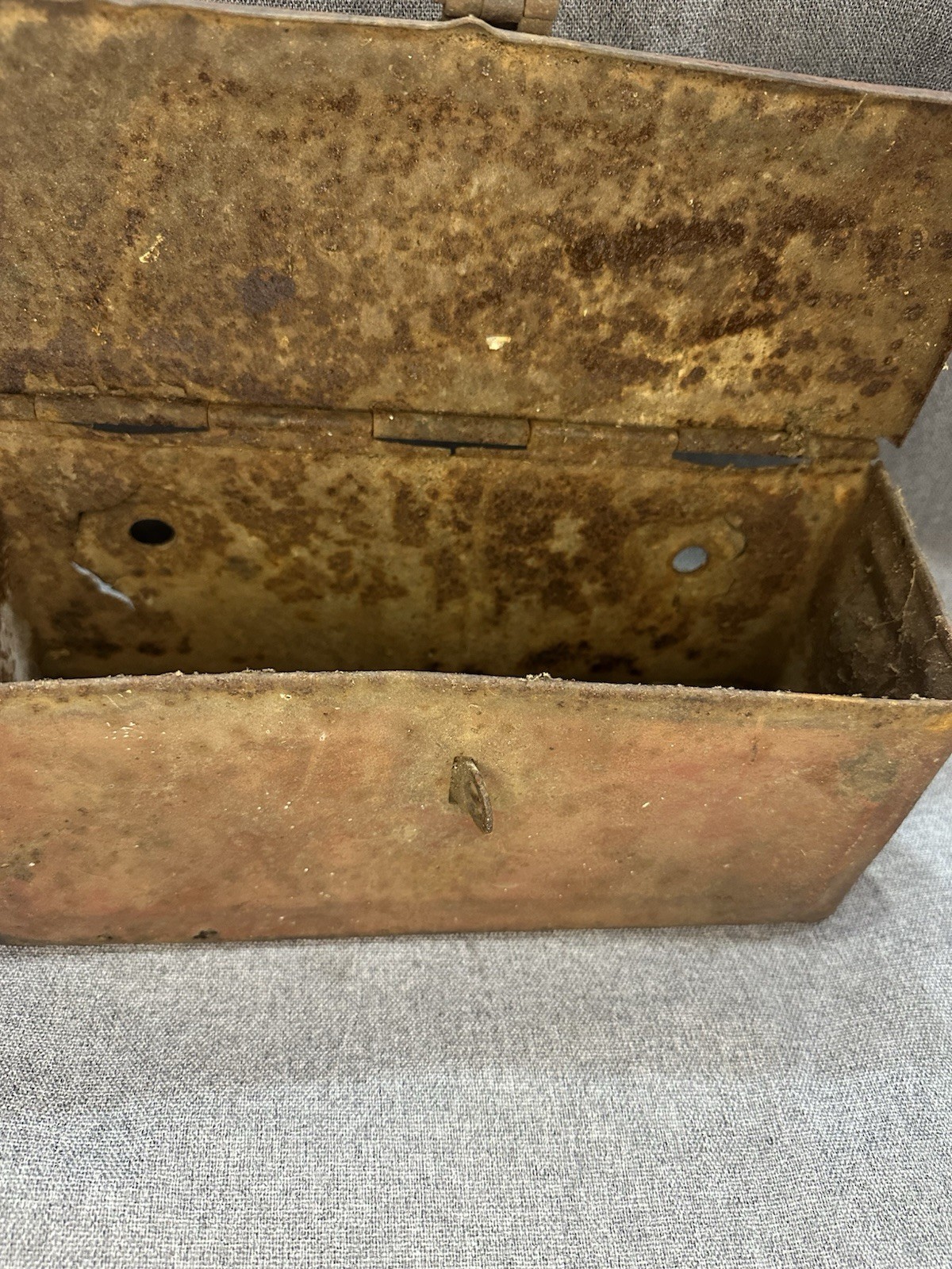 Vintage Fordson Tractor Tool Utility Box Embossed Lid Locking Clasp