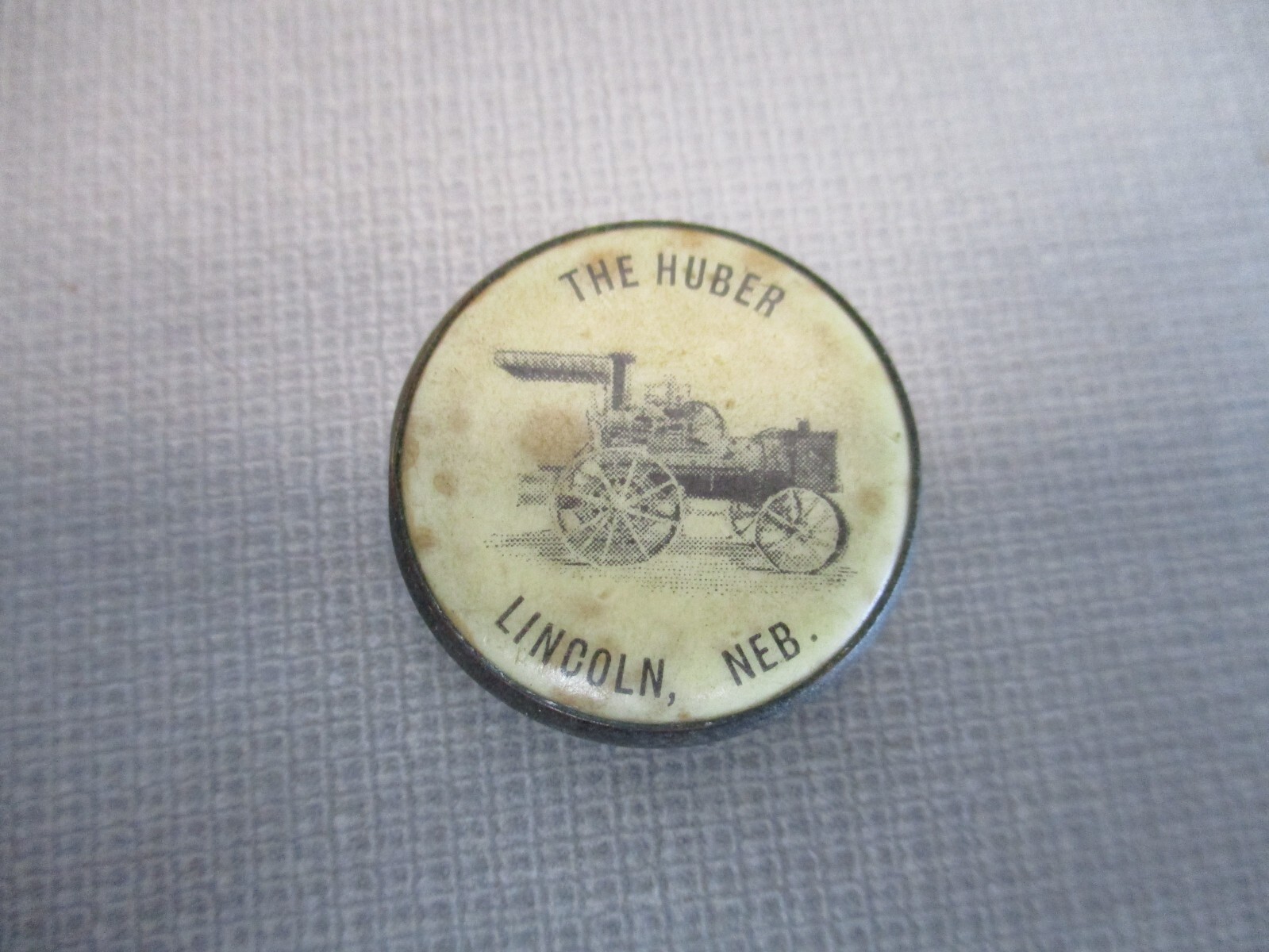 c1900 THE HUBER STEAM ENGINE TRACTOR Lincoln, Nebraska 2 Sided Advertising Piece