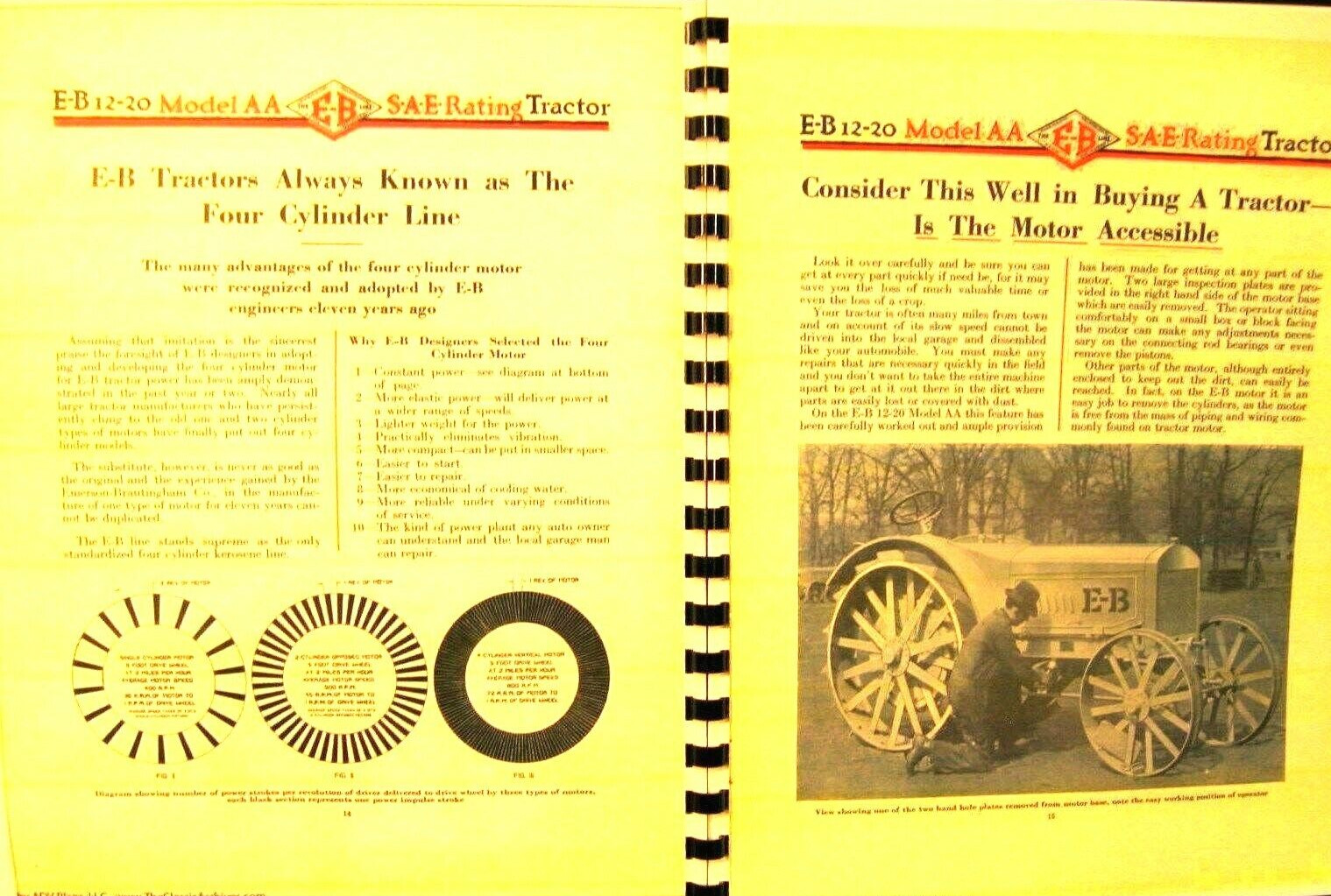Emerson-Brantingham Implm.Model AA–S.A.E. Rating Kerosene Tractors E-B 12-20