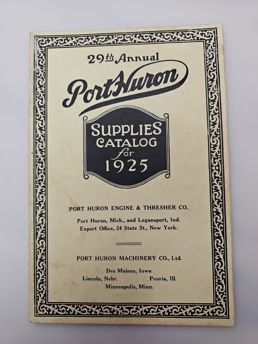 Port Huron Supplies Catalog 1925 RARE Michigan Thresher 29th Annual