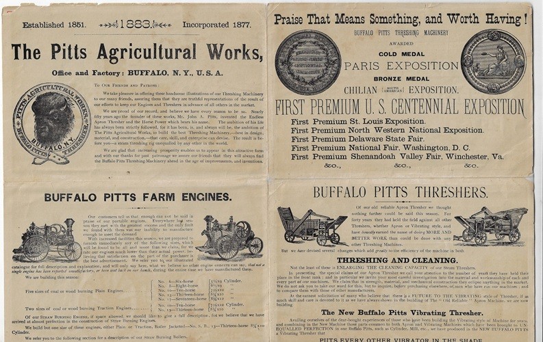 steam engines, tractors, agriculture, farming, Buffalo Pitts Thrashing Machine