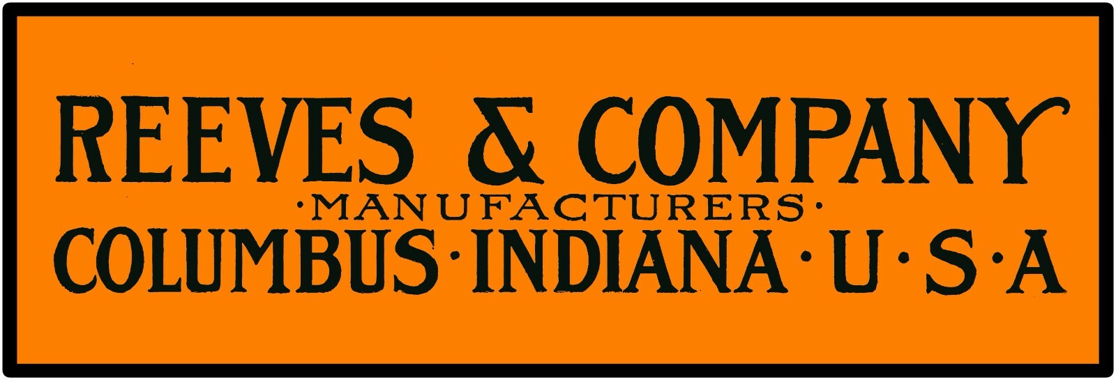 Reeves & Co. Threshing Machines Sign 12&Prime; x 36&Prime; USA STEEL XL Size – 4 POUNDS