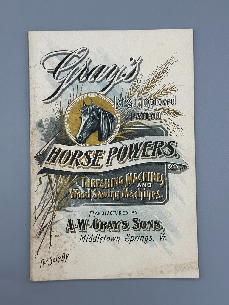 1897 GRAY&rsquo;s HORSE POWERS THRESHING & SAWING MACHINES Antique Advertising CATALOG