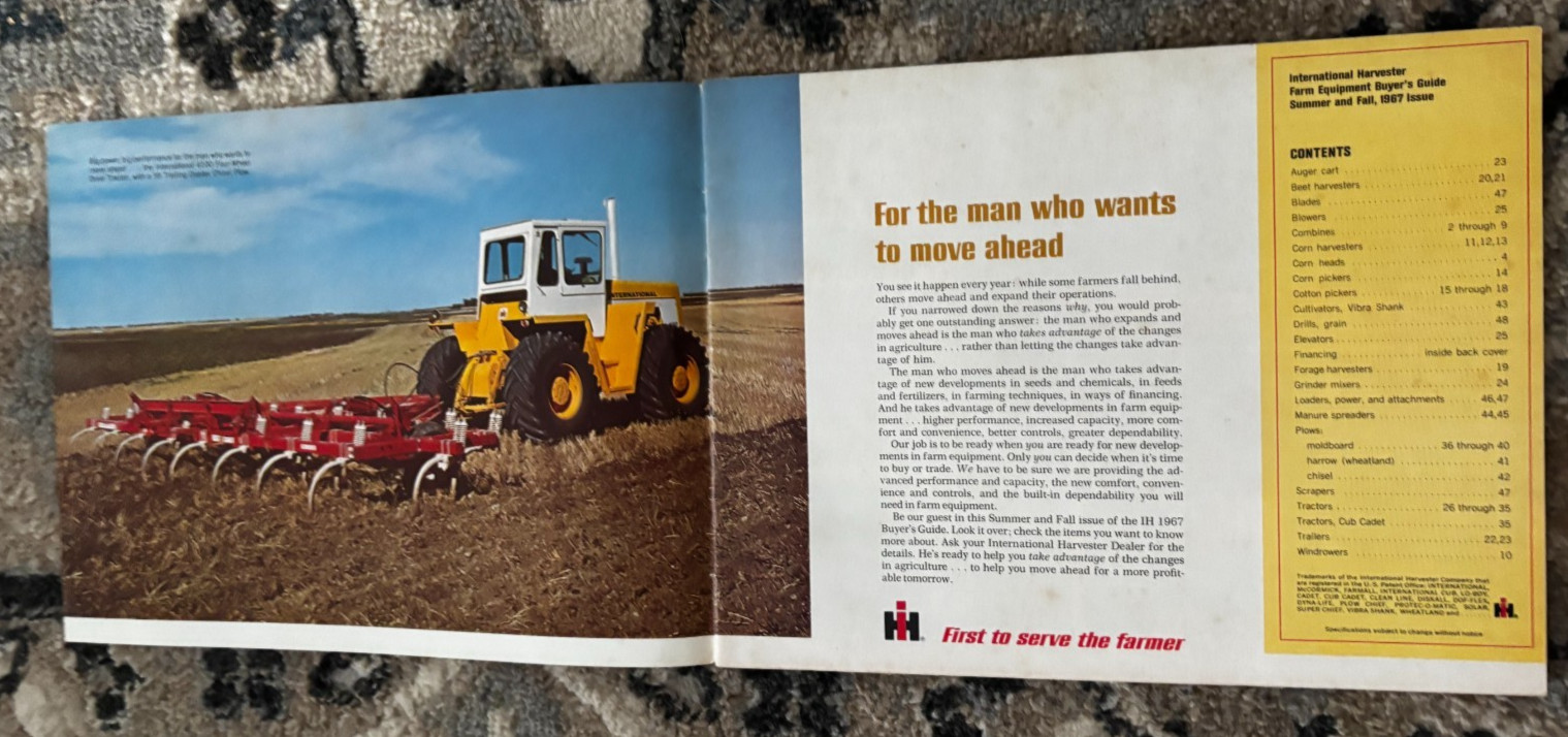 International Harvester Buyers Guide For Summer & Fall 1967 Brochure DCPA26