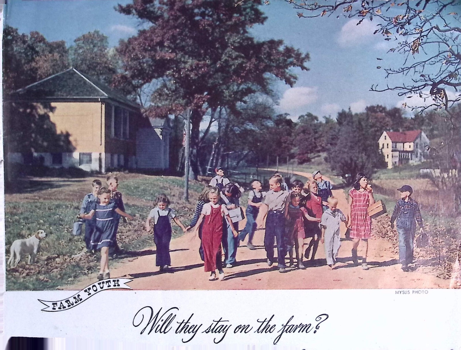 Vintage 1940s Farm Youth Mailer « Will They Stay on the Farm? » E. H. Gerhart & C