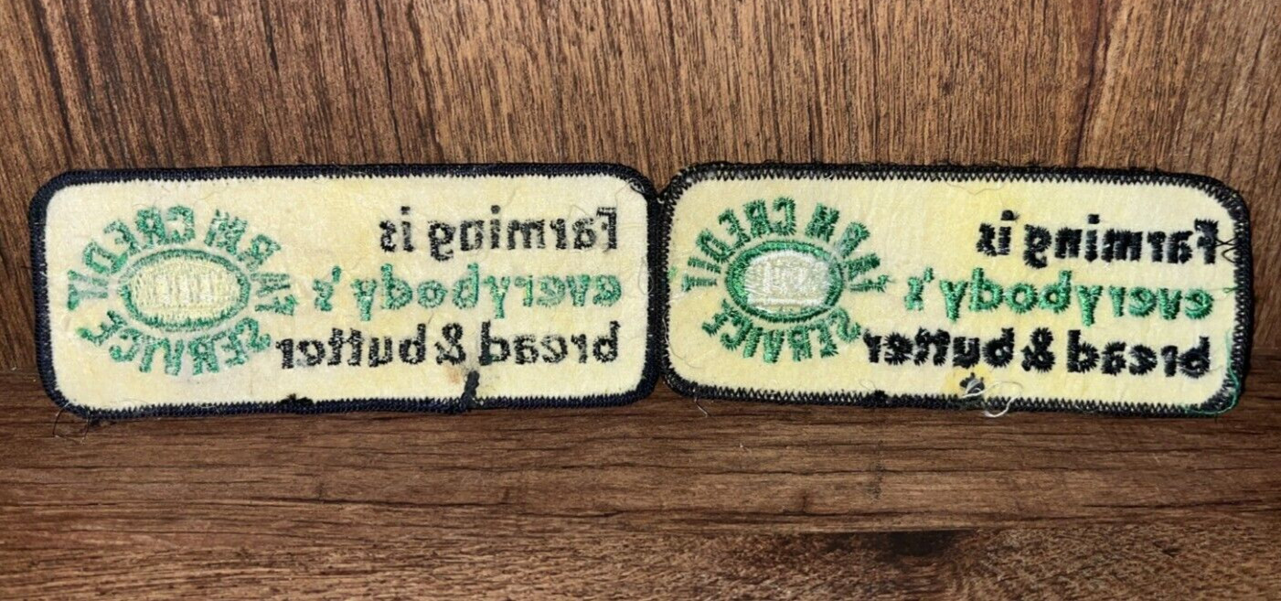 (Lot of 2) Farm Credit Service Patches Everybody&rsquo;s Bread & Butter 4.5&Prime; x 2&Prime;