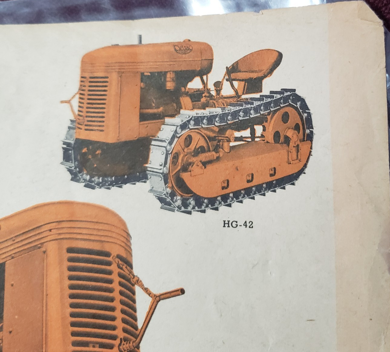 Oliver Model HG Cletrac Tractors Brochure Ad LItho Specifications 1930s 1940s