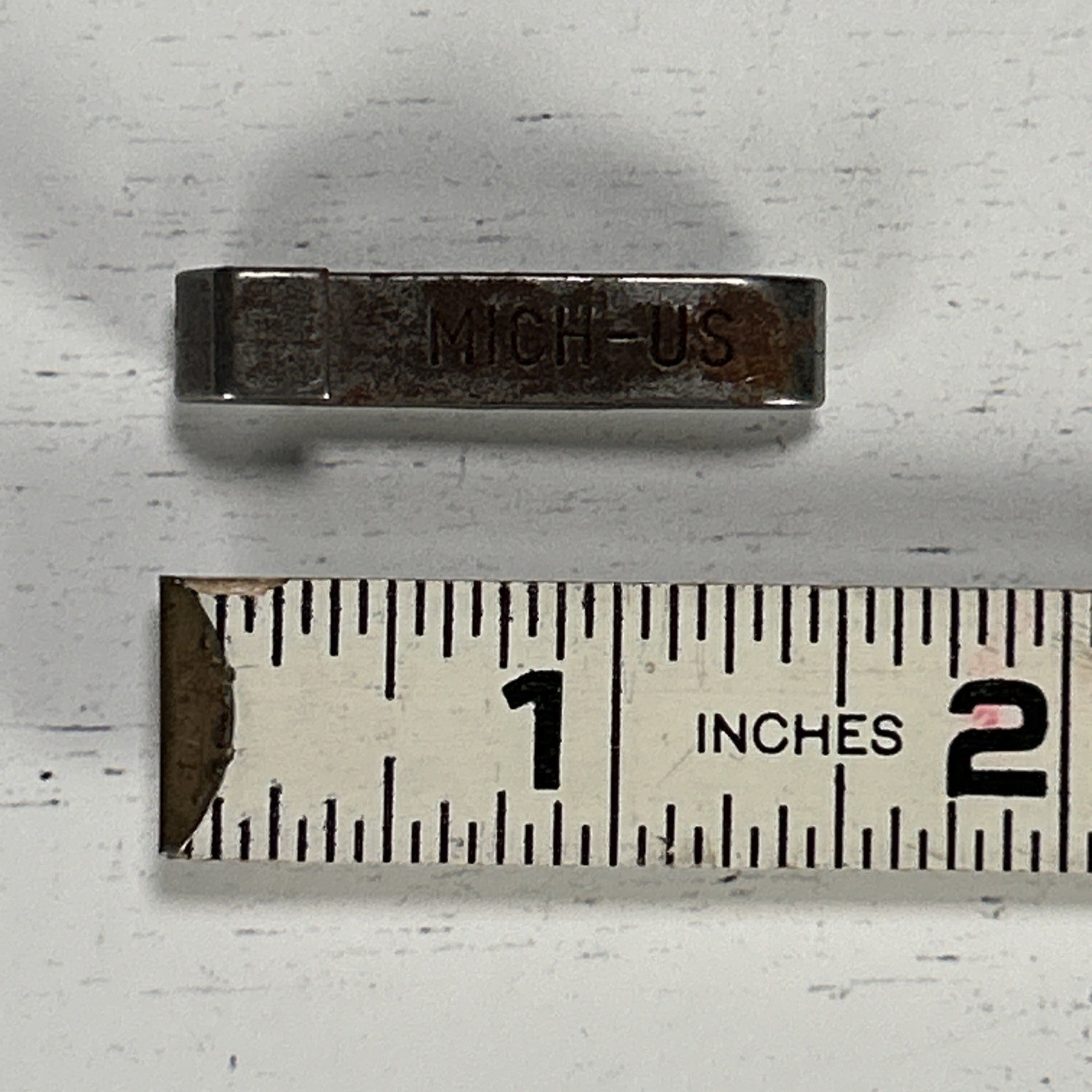 Antique Livestock Ear Tag Michigan USA December 25 1923 Patent Steel Metal