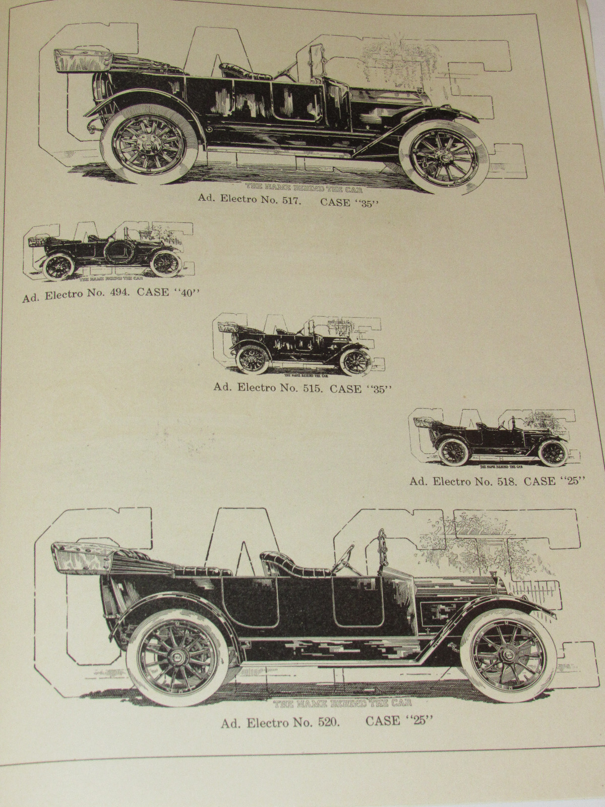 1914 JI CASE DEALER CONTEST BOOKLET! ELECTROTYPE CATALOG! TRACTORS/CARS/THRESHER