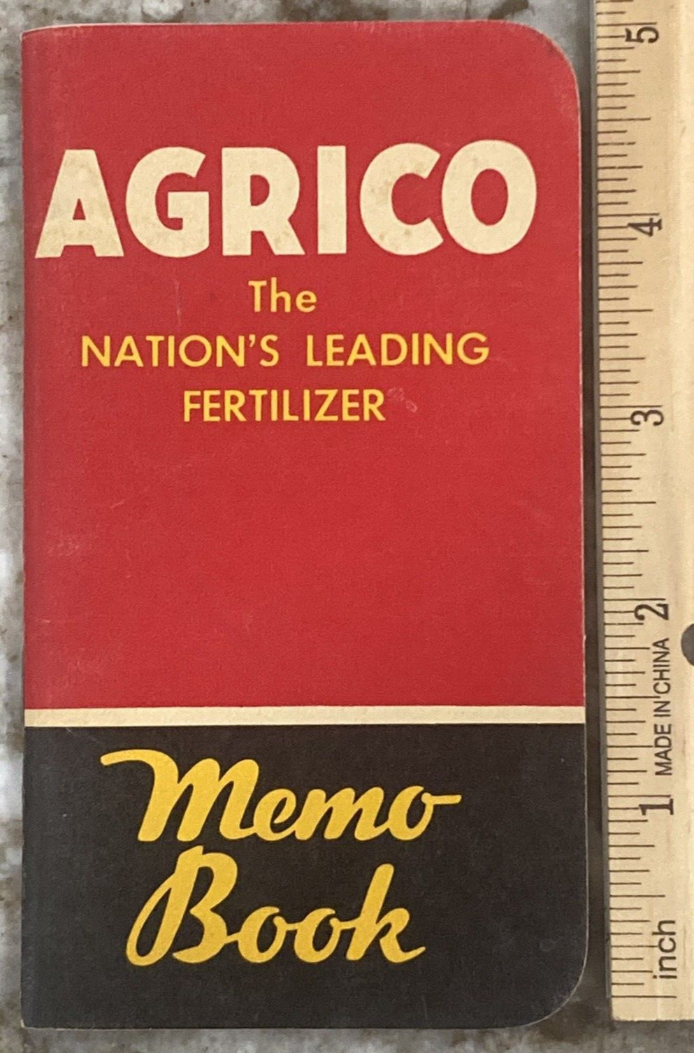AGRICO Fertilizer Memo Booklet 1950 Agriculture Advertisement Memo Book A995