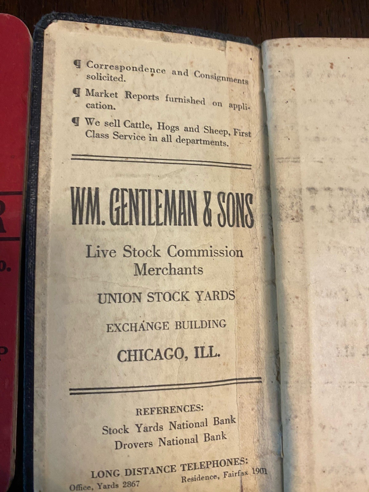 Vintage 1930s 40s Livestock /Stockman Cattle Yard Memo Books – Omaha Chicago KC