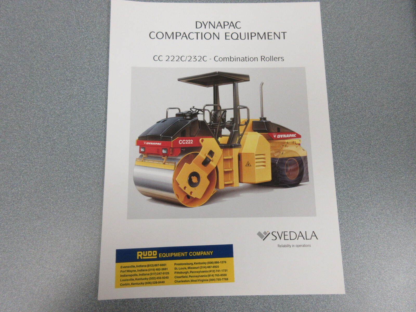 Dynapac CC 222C/232C Roller Compactor Brochure 2 Page