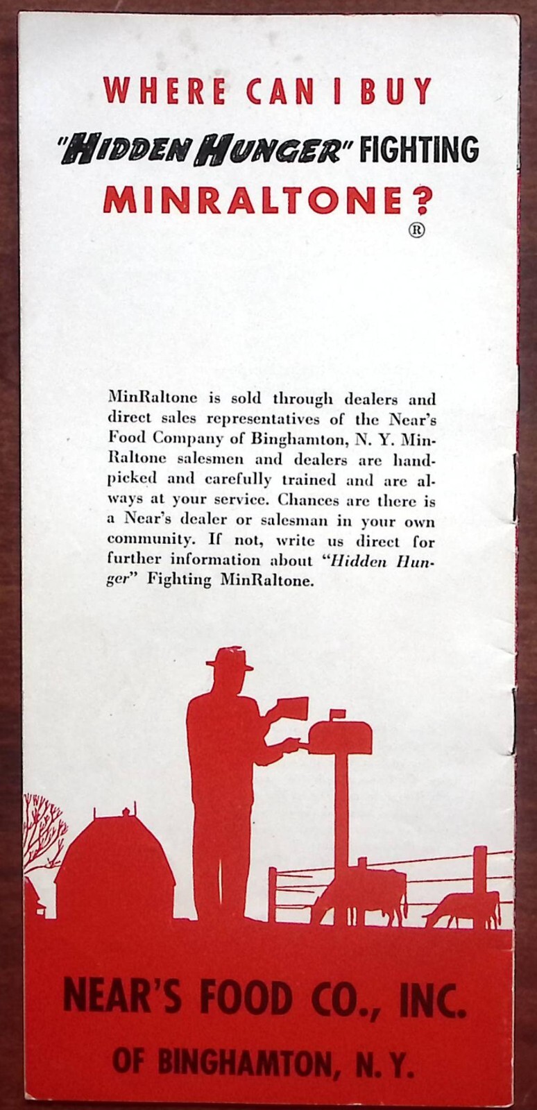 1940s HIDDEN HUNGER HOW TO PROTECT YOUR LIVESTOCK ADVERTISING FLYER Z6544