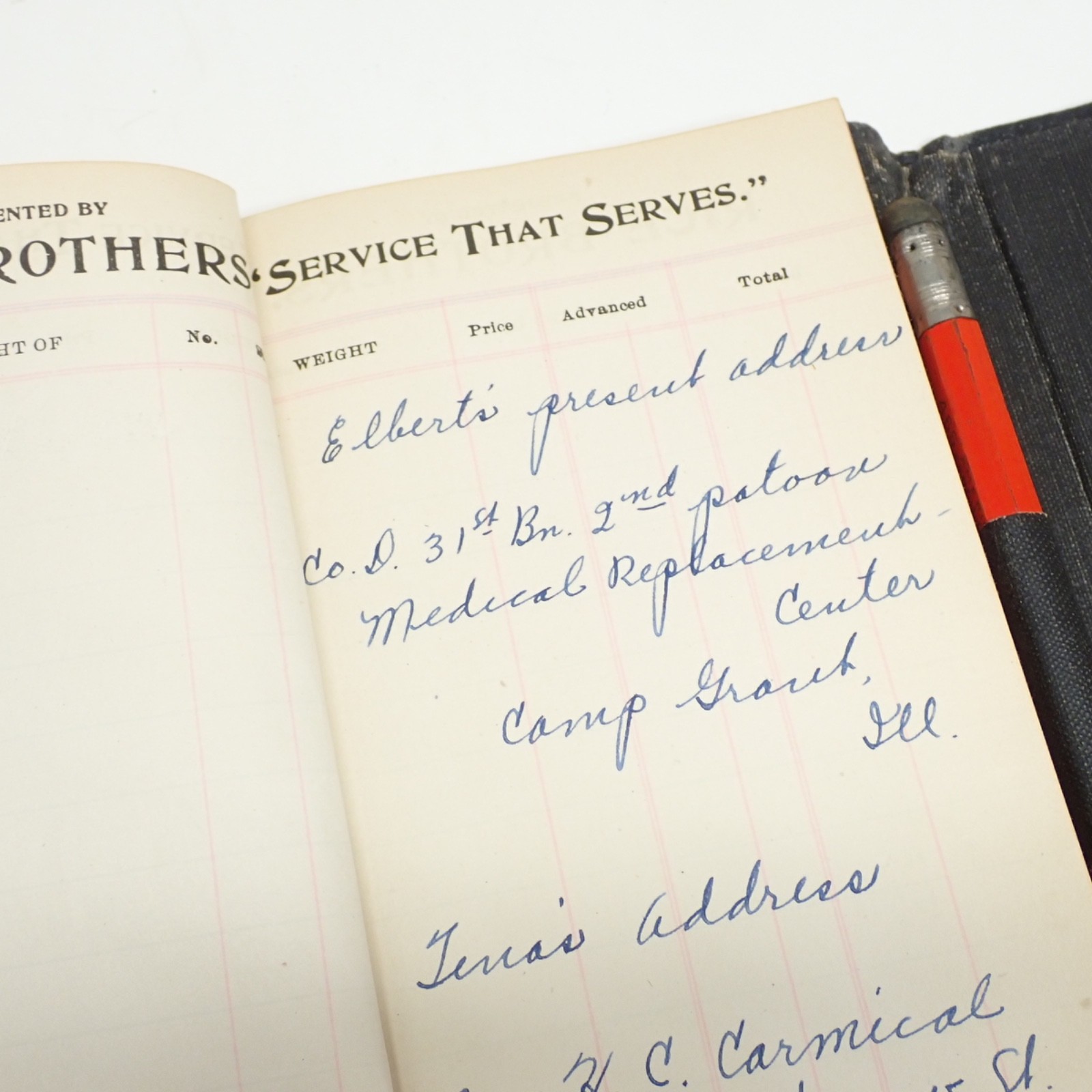 1917-18 Livestock Auction Ledger Rice Brothers Sioux City Chicago Leather K39