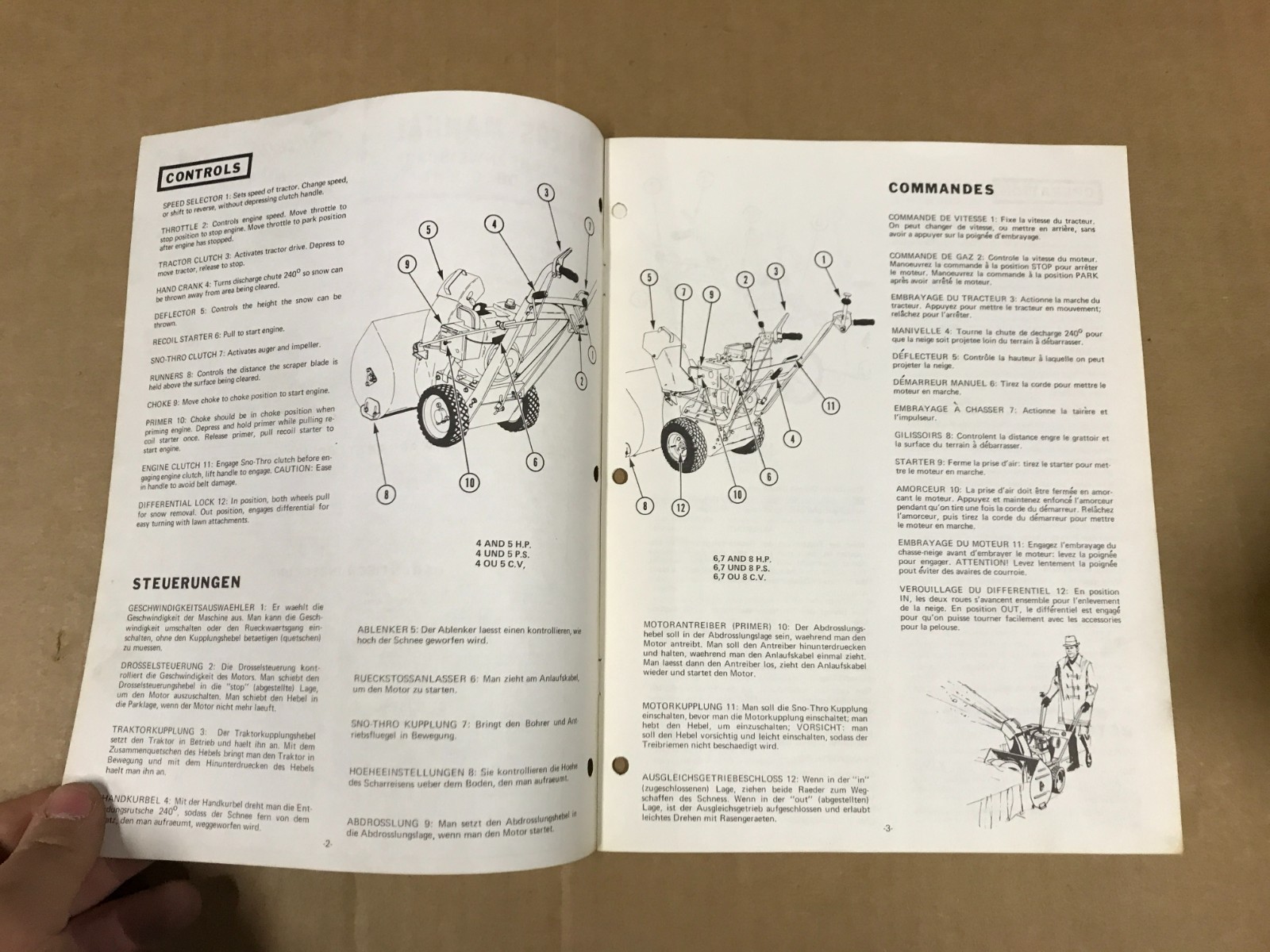 Vintage Ariens Sno-Thro Owner&rsquo;s Manual Booklet – Form STOI-72