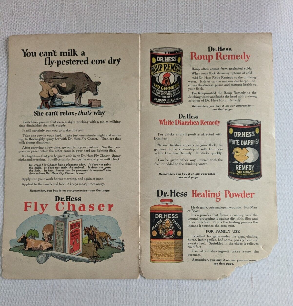 Dr. Hess & Clark Merchandiser Ad Booklet Ashland Ohio