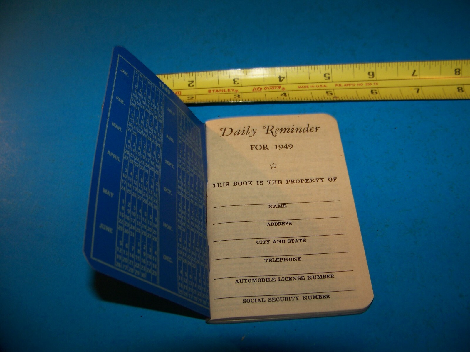 Niagara Brand Farmers « Daily Reminder » Memo Booklet Vintage 1949