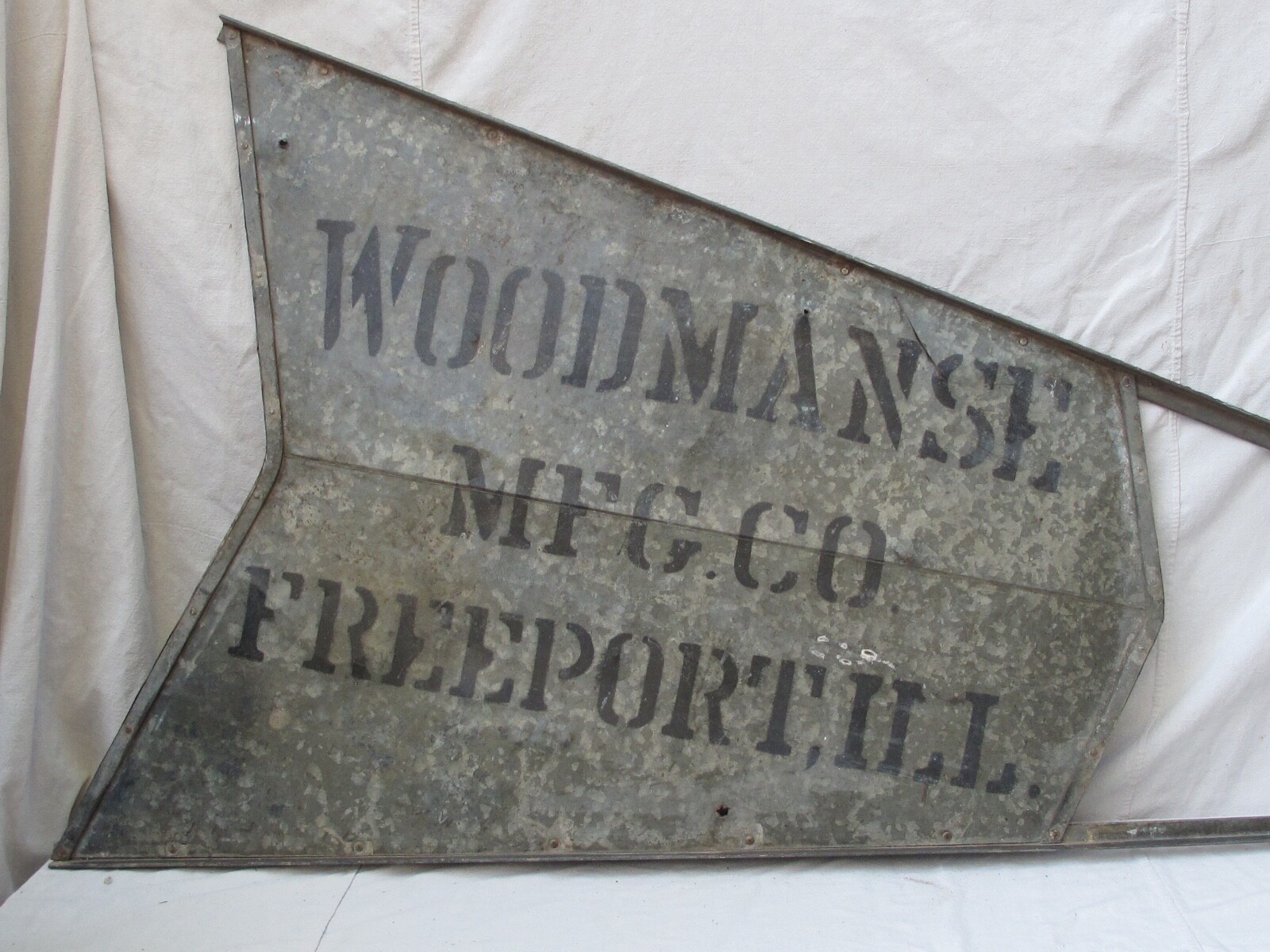 Antique Woodmanse Mfg. Windmill Tail – Freeport, Illinois