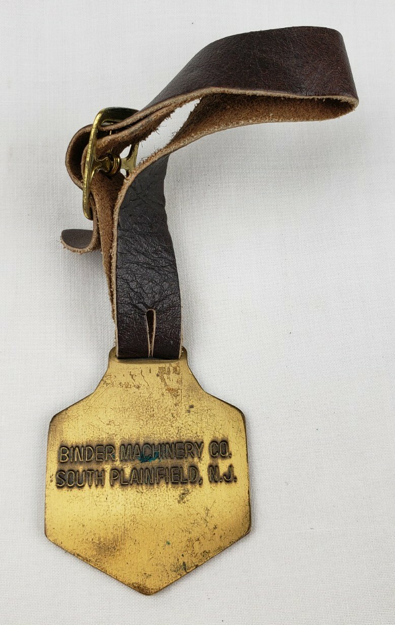 Vintage Antique Bucyrus-Erie Binder Machinery Advertising Fob South Plainfield