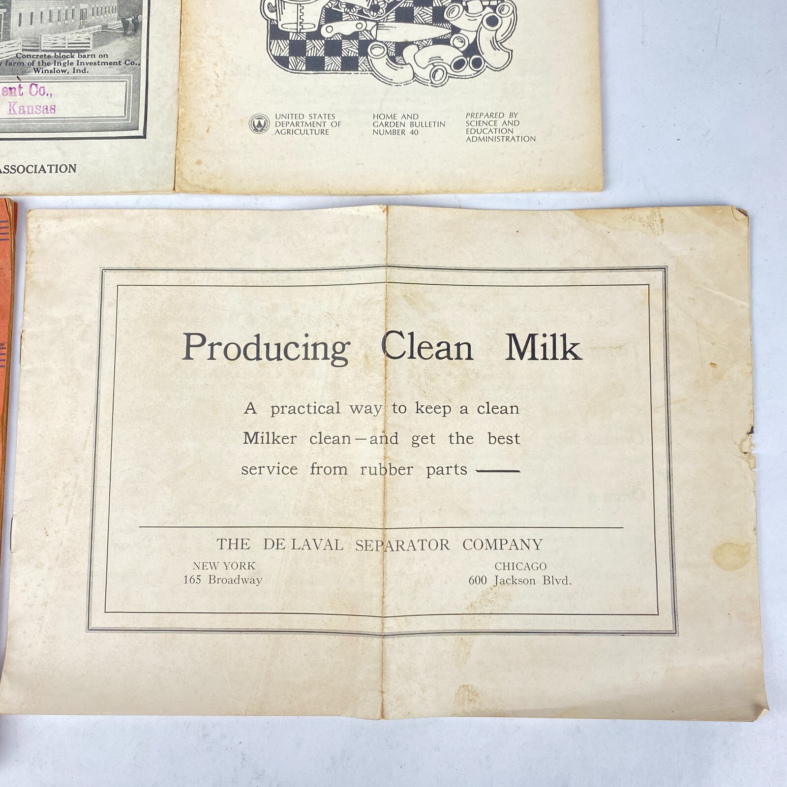 Lot 4 Farming Meat Dairy Milk Freezing Agriculture Related Booklets Vintage