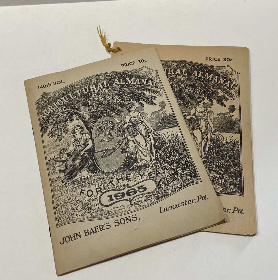 John Baer Sons Agricultural Almanacs 1965 & 1967