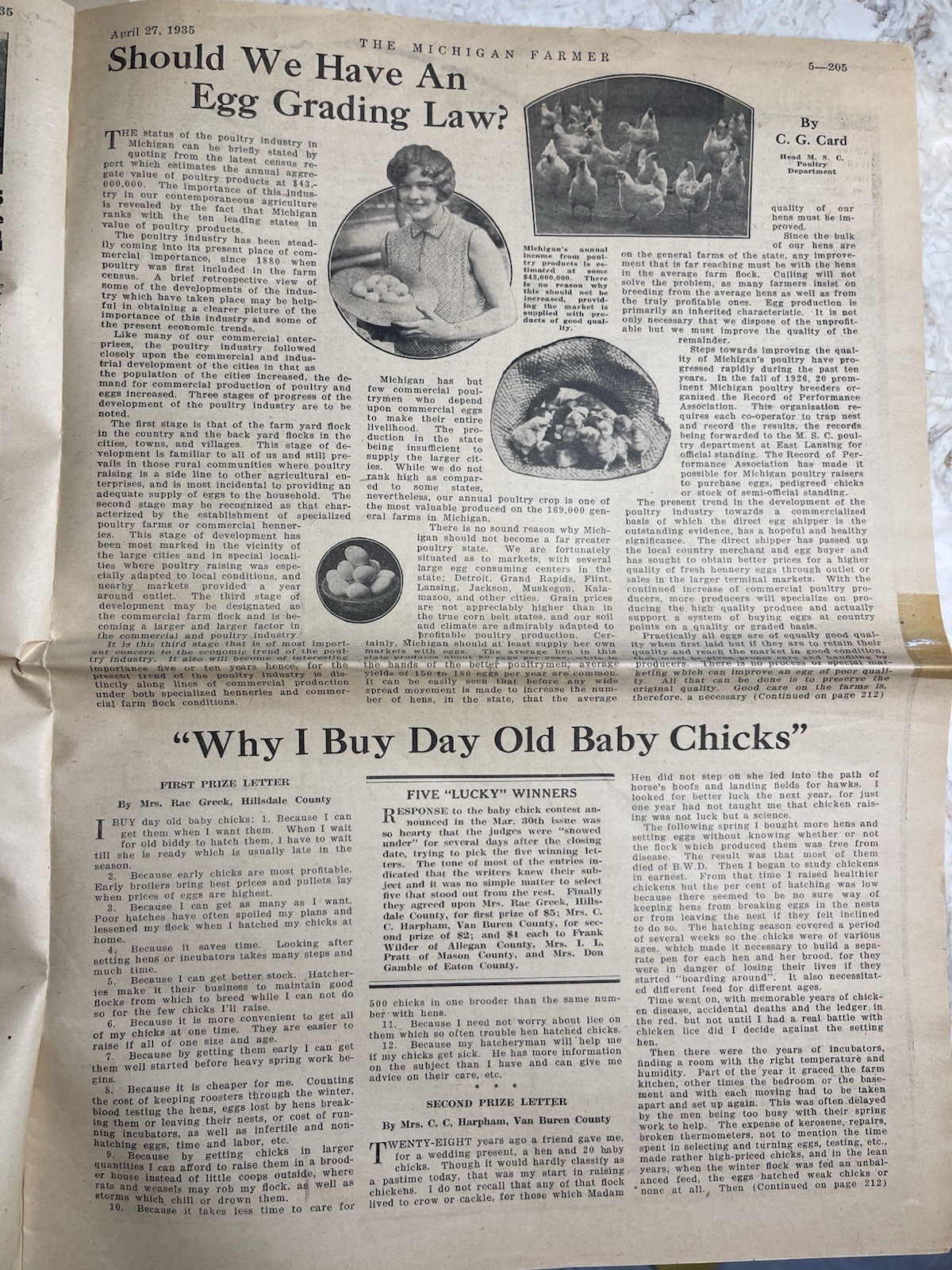 3 Vintage 1935 Michigan Farmer Papers Detroit Livestock Planting Recipes Fruit