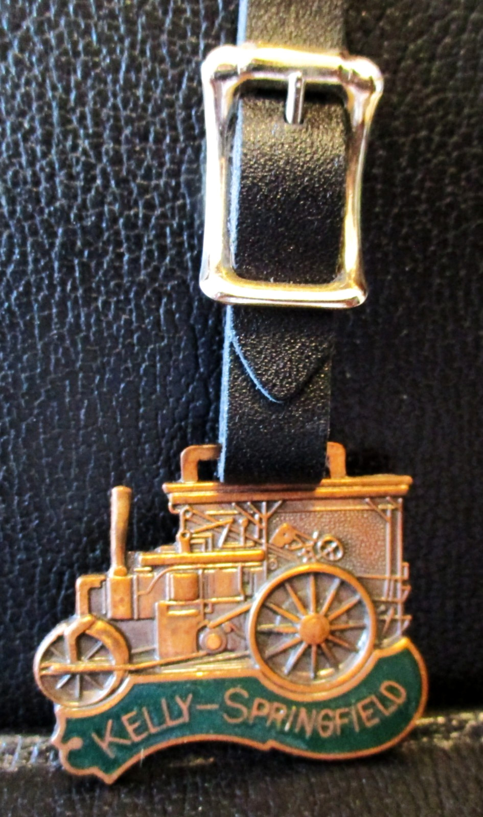 Kelly Springfield Steam Roller Tractor Watch Fob 22nd National Show 1986 Hoovers