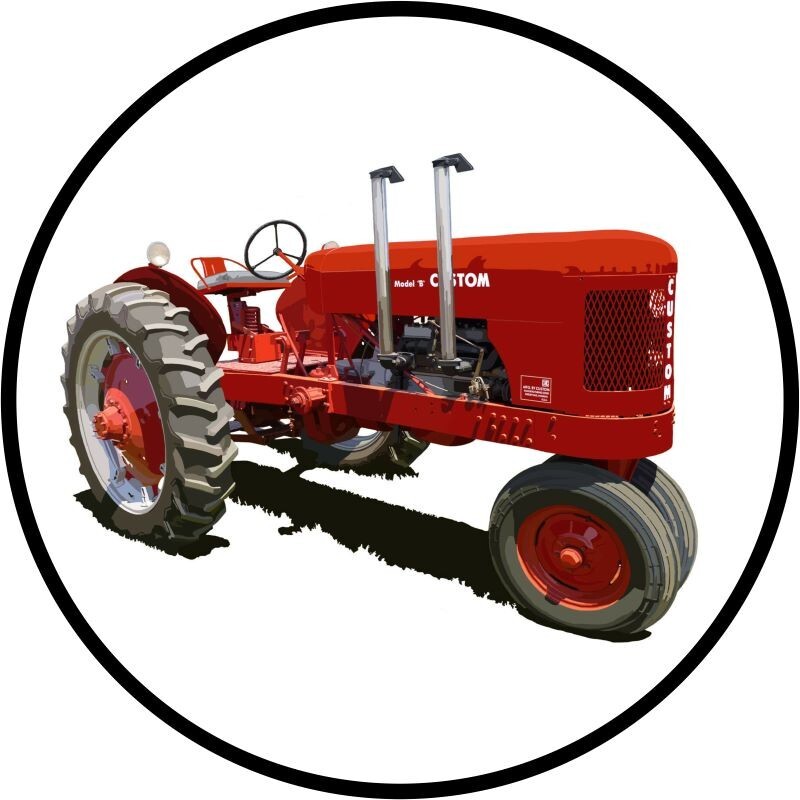 Custom Model B Tractor NEW Sign: 14&Prime; Dia. Round USA STEEL