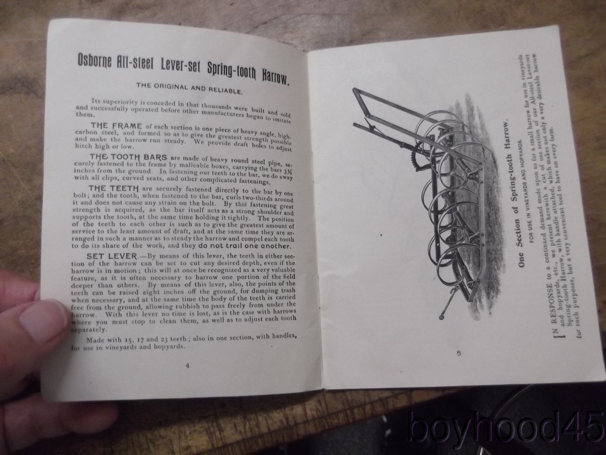 D.M. Osborne & Co., Auburn, NY–FARM IMPLEMENTS, RAKE & HARROW CATALOGUE-Ca 1890